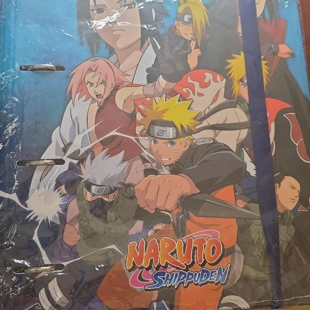 Naruto Shippuden blue 4 ring folder binder